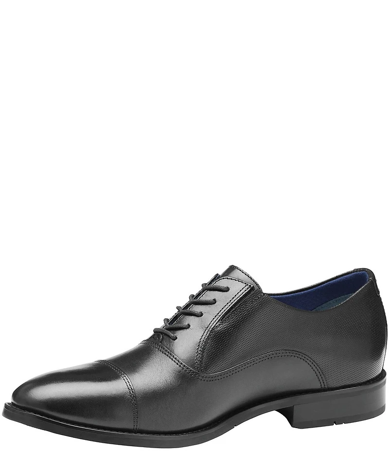 Johnston & Murphy Men's Landry Embossed Leather Cap Toe Lace Up Oxfords