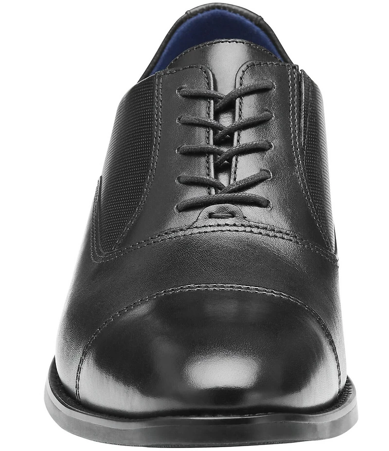 Johnston & Murphy Men's Landry Embossed Leather Cap Toe Lace Up Oxfords