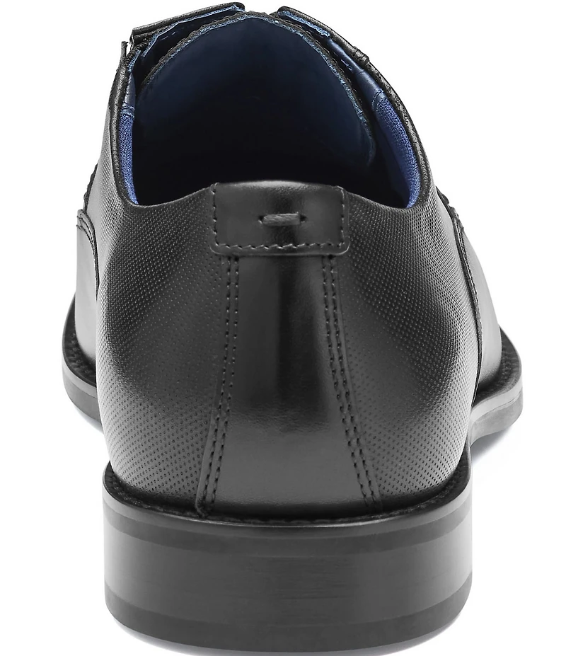 Johnston & Murphy Men's Landry Embossed Leather Plain Toe Lace Up Oxfords