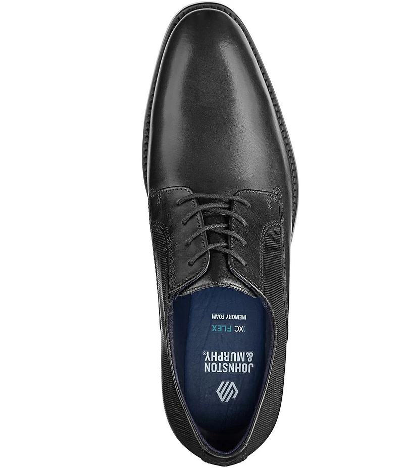 Johnston & Murphy Men's Landry Embossed Leather Plain Toe Lace Up Oxfords