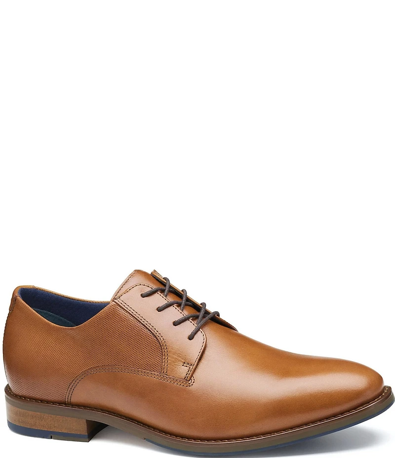 Johnston & Murphy Men's Landry Embossed Leather Plain Toe Lace Up Oxfords