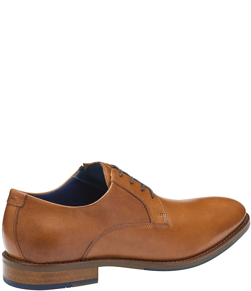 Johnston & Murphy Men's Landry Embossed Leather Plain Toe Lace Up Oxfords
