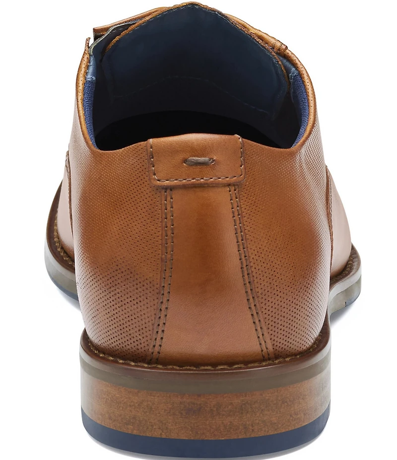 Johnston & Murphy Men's Landry Embossed Leather Plain Toe Lace Up Oxfords