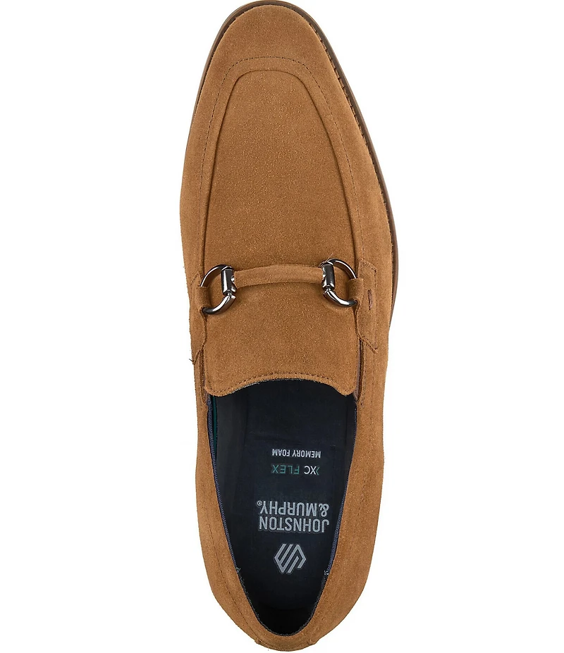 Johnston & Murphy Mens Landry Suede Bit Buckle Slip On Loafers