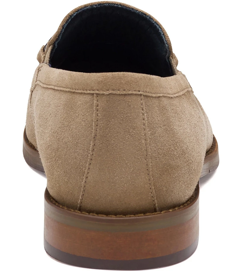 Johnston & Murphy Mens Landry Suede Bit Buckle Slip On Loafers