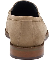 Johnston & Murphy Mens Landry Suede Bit Buckle Slip On Loafers