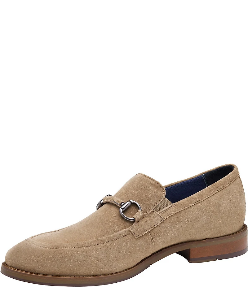 Johnston & Murphy Mens Landry Suede Bit Buckle Slip On Loafers
