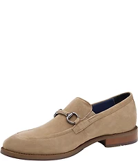 Johnston & Murphy Mens Landry Suede Bit Buckle Slip On Loafers