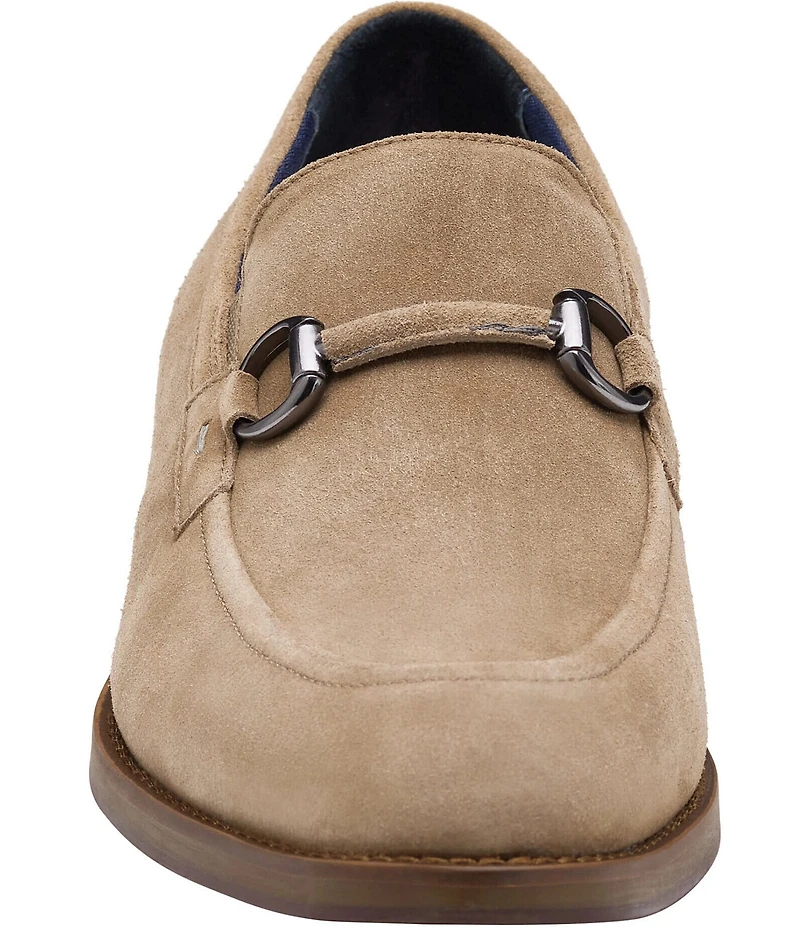 Johnston & Murphy Mens Landry Suede Bit Buckle Slip On Loafers
