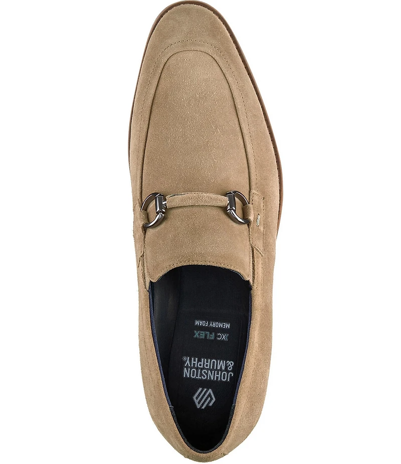 Johnston & Murphy Mens Landry Suede Bit Buckle Slip On Loafers