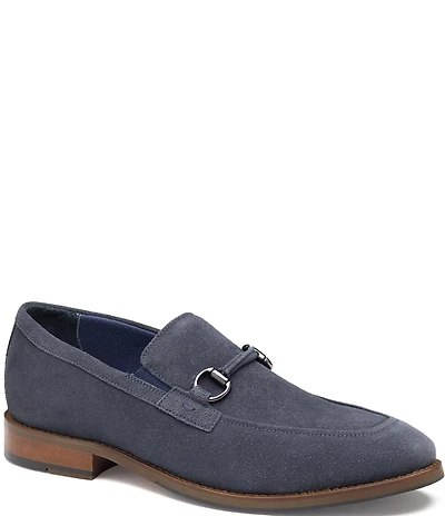 Johnston & Murphy Mens Landry Suede Bit Buckle Slip On Loafers