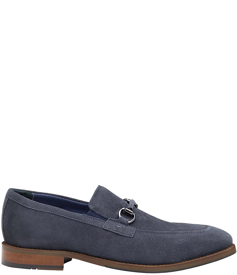 Johnston & Murphy Mens Landry Suede Bit Buckle Slip On Loafers