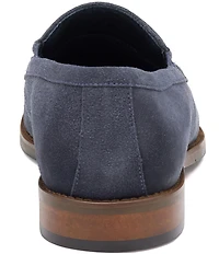 Johnston & Murphy Mens Landry Suede Bit Buckle Slip On Loafers
