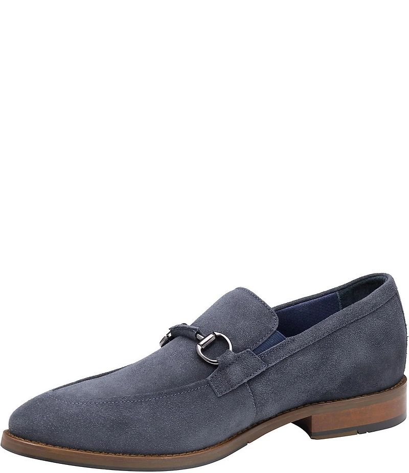 Johnston & Murphy Mens Landry Suede Bit Buckle Slip On Loafers