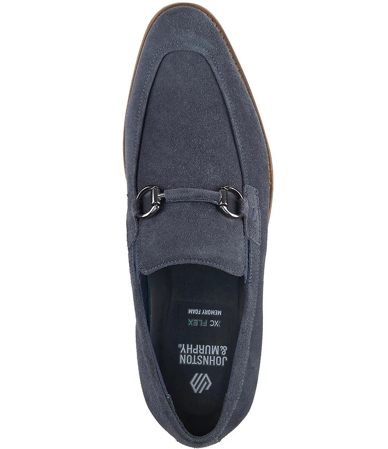 Johnston & Murphy Mens Landry Suede Bit Buckle Slip On Loafers