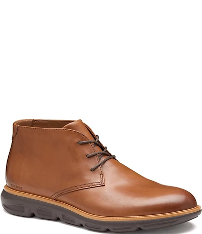 Johnston & Murphy Men's Larkin Leather Plain Toe Chukka Boots