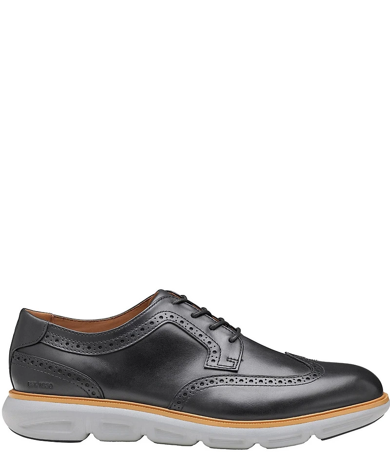 Johnston & Murphy Men's Larkin Leather Brogue Detail Wingtip Oxfords