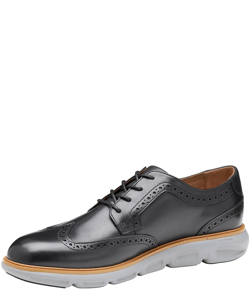 Johnston & Murphy Men's Larkin Leather Brogue Detail Wingtip Oxfords