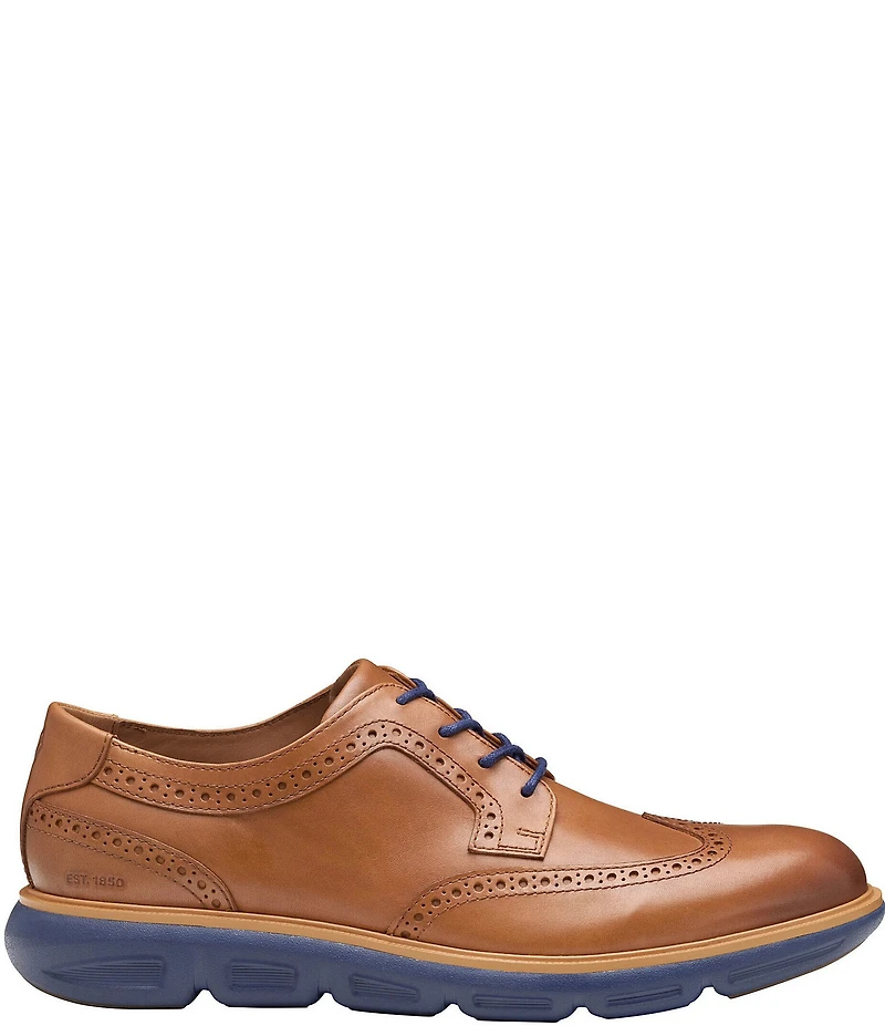 Johnston & Murphy Men's Larkin Leather Brogue Detail Wingtip Oxfords