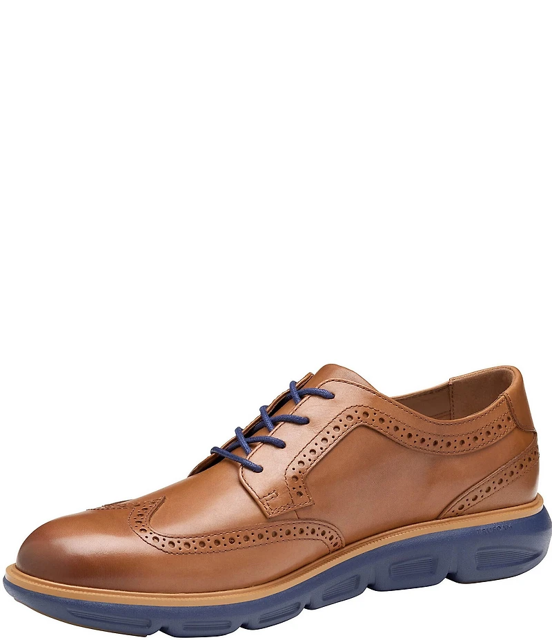 Johnston & Murphy Men's Larkin Leather Brogue Detail Wingtip Oxfords