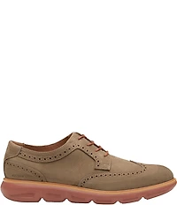 Johnston & Murphy Men's Larkin Nubuck Brogue Detail Wingtip Oxfords
