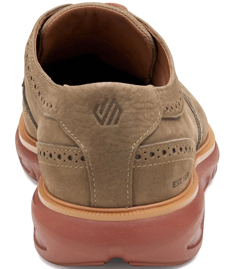 Johnston & Murphy Men's Larkin Nubuck Brogue Detail Wingtip Oxfords