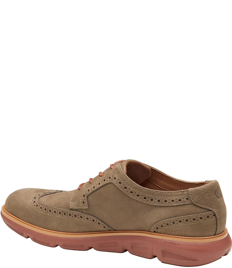 Johnston & Murphy Men's Larkin Nubuck Brogue Detail Wingtip Oxfords