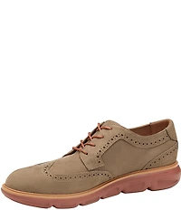 Johnston & Murphy Men's Larkin Nubuck Brogue Detail Wingtip Oxfords