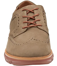 Johnston & Murphy Men's Larkin Nubuck Brogue Detail Wingtip Oxfords