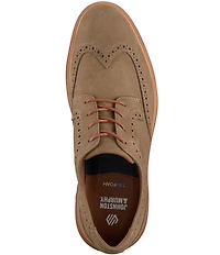 Johnston & Murphy Men's Larkin Nubuck Brogue Detail Wingtip Oxfords
