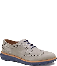 Johnston & Murphy Men's Larkin Nubuck Brogue Detail Wingtip Oxfords