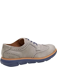 Johnston & Murphy Men's Larkin Nubuck Brogue Detail Wingtip Oxfords