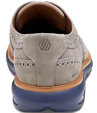 Johnston & Murphy Men's Larkin Nubuck Brogue Detail Wingtip Oxfords