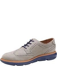 Johnston & Murphy Men's Larkin Nubuck Brogue Detail Wingtip Oxfords