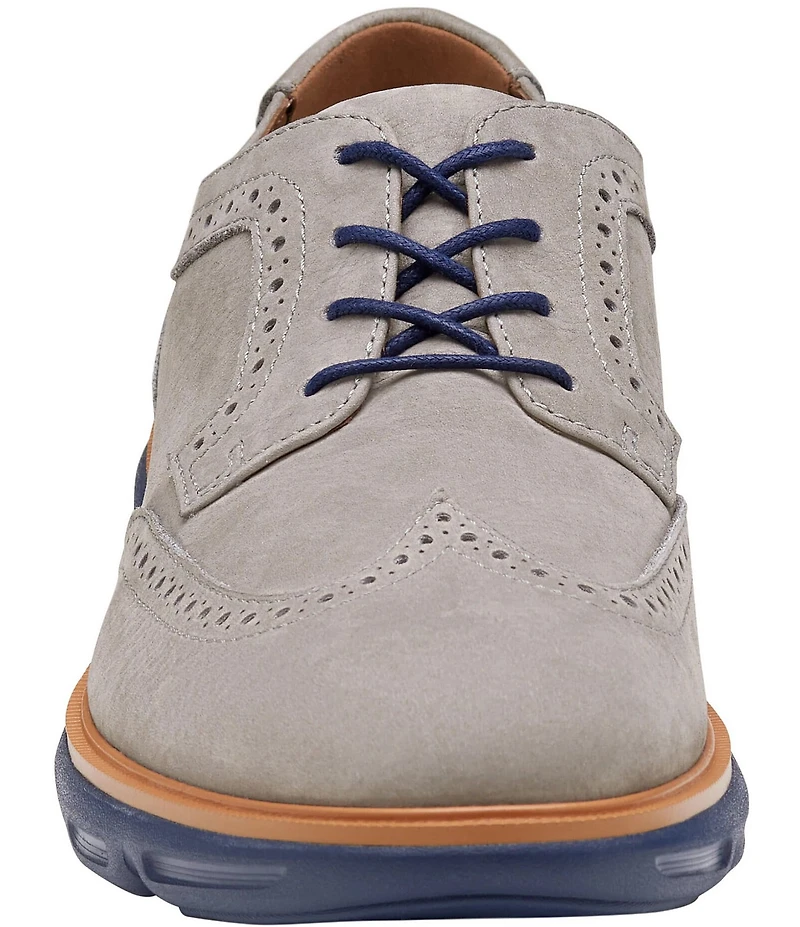 Johnston & Murphy Men's Larkin Nubuck Brogue Detail Wingtip Oxfords