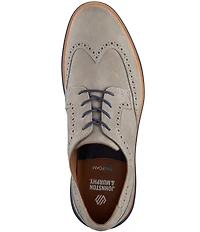Johnston & Murphy Men's Larkin Nubuck Brogue Detail Wingtip Oxfords