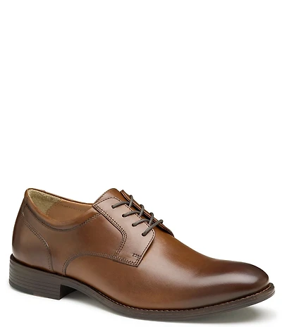 Johnston & Murphy Men's Lewis Leather Plain Toe Oxfords