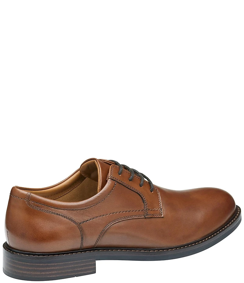 Johnston & Murphy Men's Mason Leather Plain Toe Lace Up Oxfords