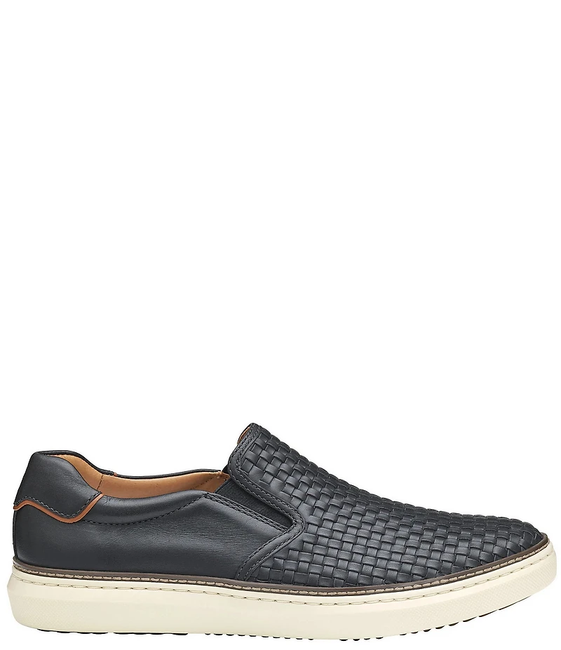 Johnston & Murphy Men's McGuffey 2 Woven Leather Slip On Sneakers