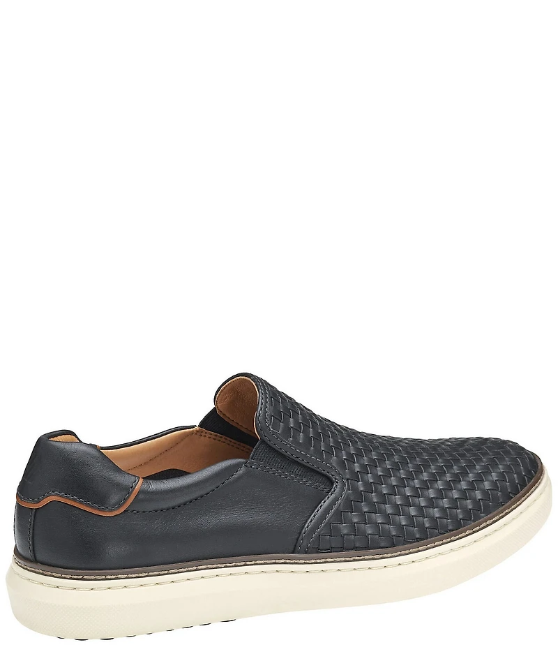 Johnston & Murphy Men's McGuffey 2 Woven Leather Slip On Sneakers