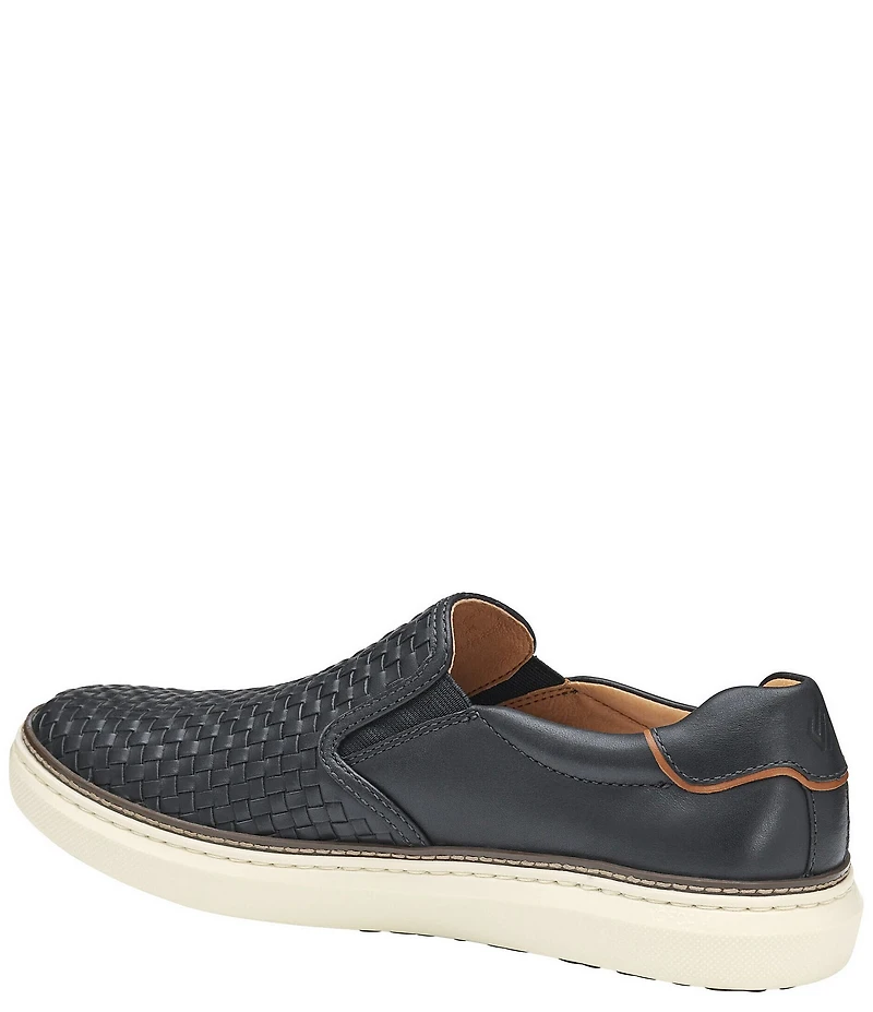 Johnston & Murphy Men's McGuffey 2 Woven Leather Slip On Sneakers
