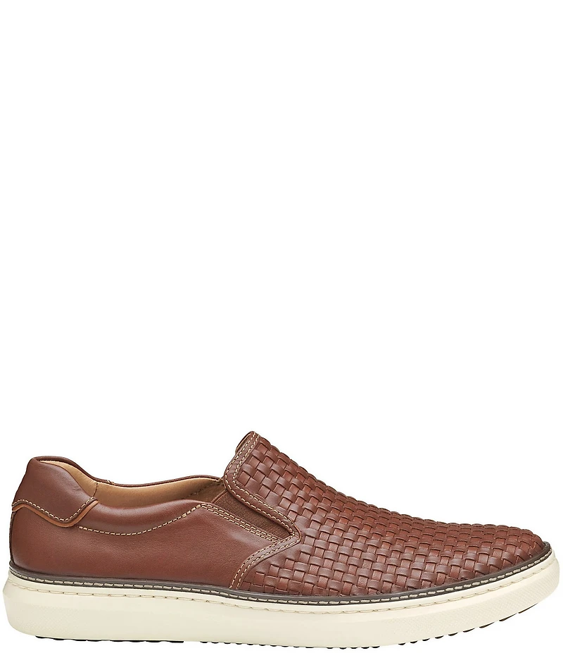 Johnston & Murphy Men's McGuffey 2 Woven Leather Slip On Sneakers