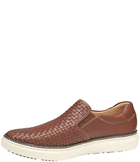 Johnston & Murphy Men's McGuffey 2 Woven Leather Slip On Sneakers
