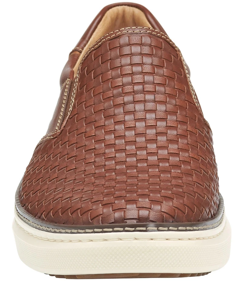Johnston & Murphy Men's McGuffey 2 Woven Leather Slip On Sneakers