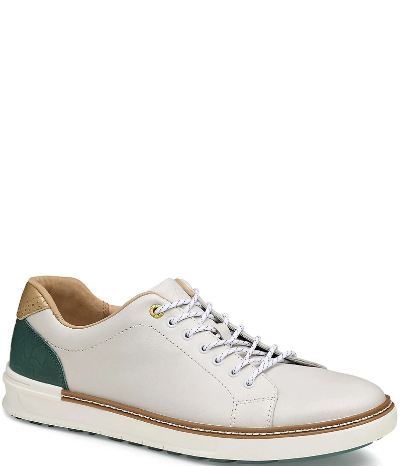 Johnston & Murphy Men's McGuffey GL1 Hybrid Waterproof Leather Lace Up Golf Sneakers