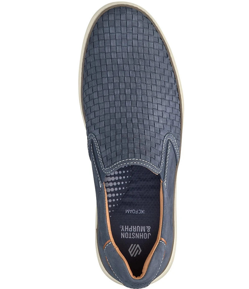 Johnston & Murphy Mens McGuffey 2 Woven Nubuck Slip On Sneakers