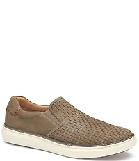 Johnston & Murphy Mens McGuffey 2 Woven Nubuck Slip On Sneakers