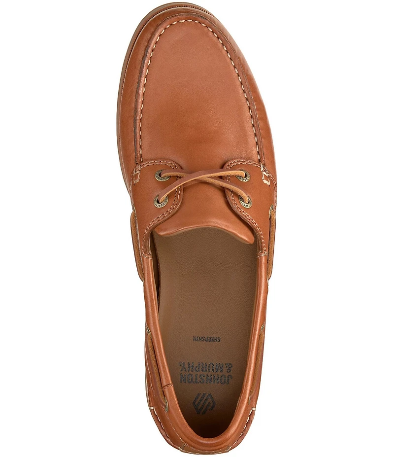Johnston & Murphy Men's Monaco Leather 2-Eye Boat Shoes