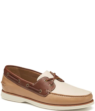 Johnston & Murphy Men's Monaco Leather 2-Eye Boat Shoes