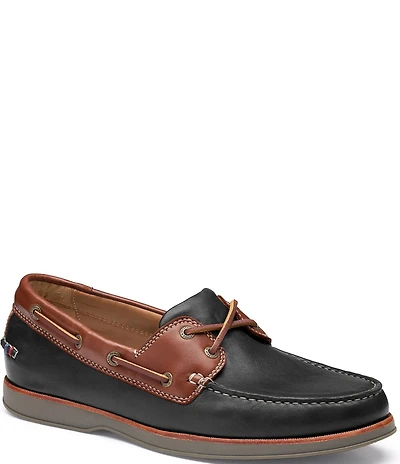Johnston & Murphy Men's Monaco Leather 2-Eye Boat Shoes